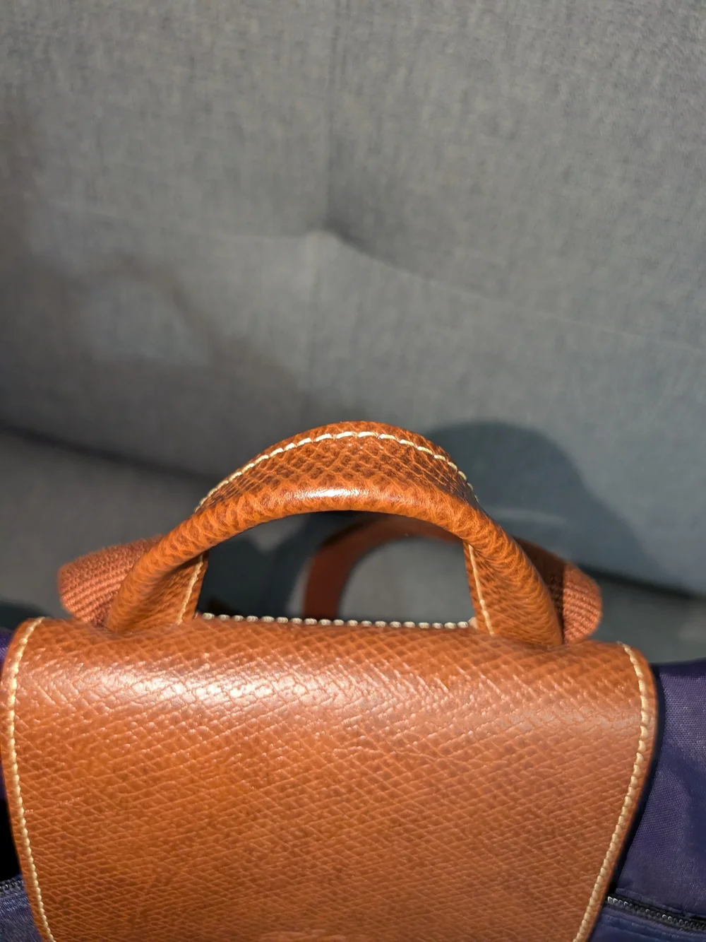 Purple Longchamp Le Pliage Backpack